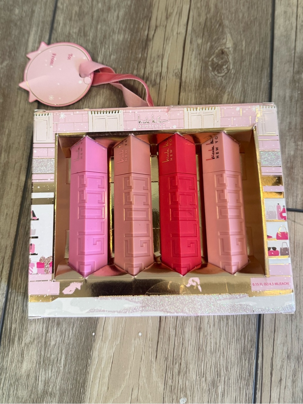 Nichole Miller New York Holiday Lipgloss Set - Pink, Red & Peach Shades